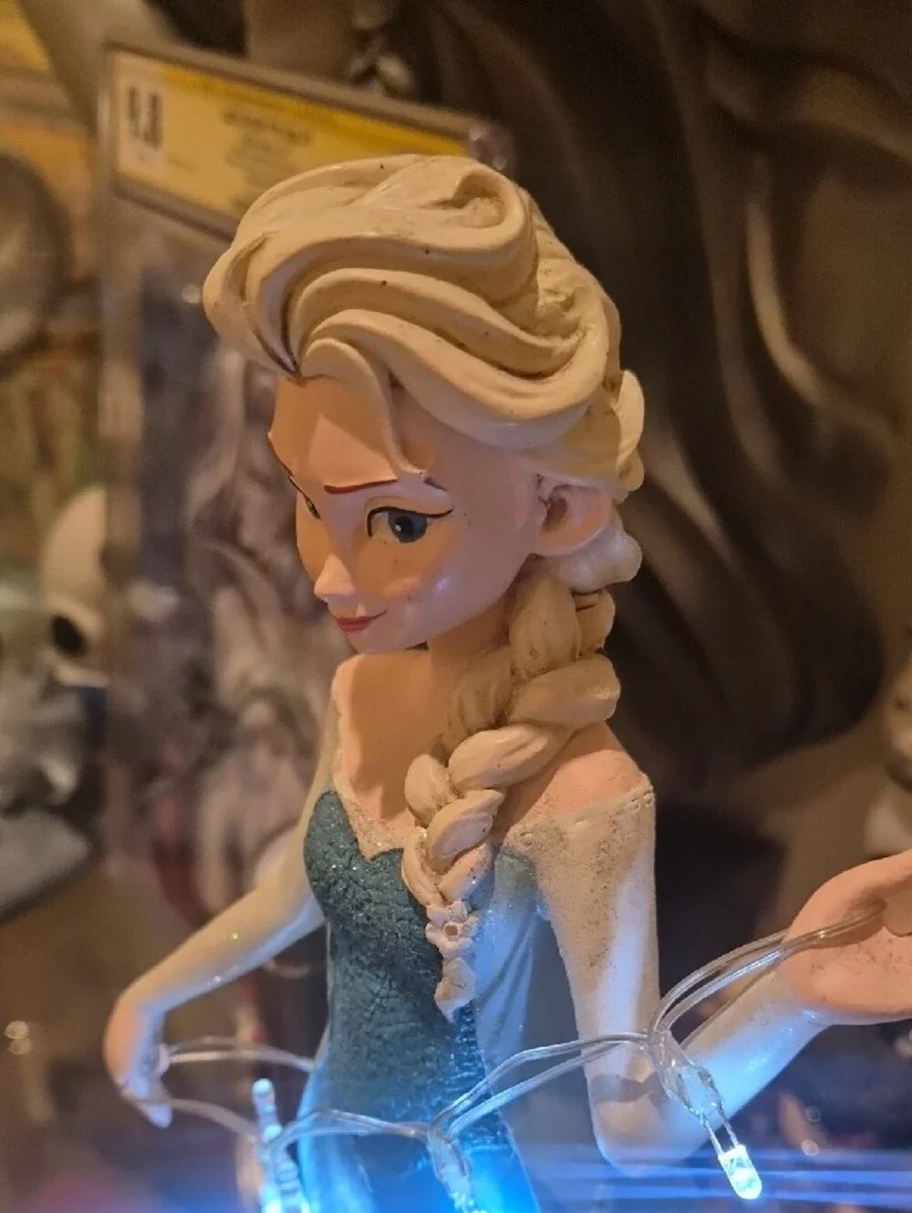 Disney Elsa-Inspired Blue Resin Figurine - By Disney Lights Up
